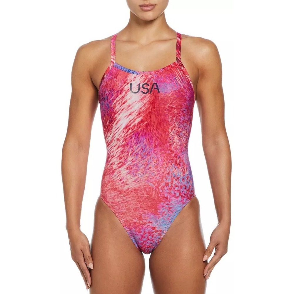 SHIPS TODAY! 🎁NIKE SWIM OLYMPIC COLLECTION WOMENS RACERBACK‎ ONE PIECE SWIMSUIT